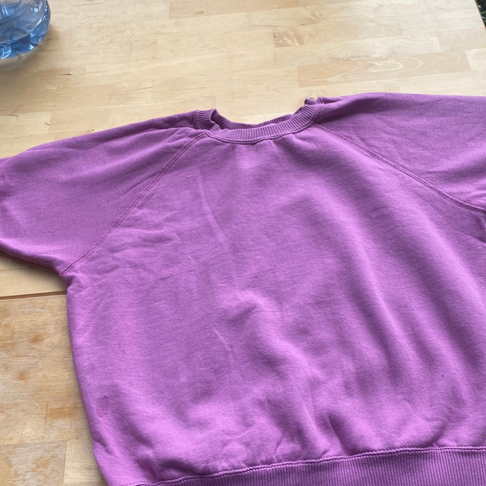 Purple short sleeved sweater